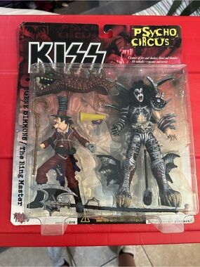 KISS Psycho Circus Demon & Ringmaster Action Figure Set - Black, Brown, Silver